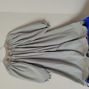 Be Mine Boutique size 6X Green Plaid Smocked Lion Maxi Long Sleeved Dress